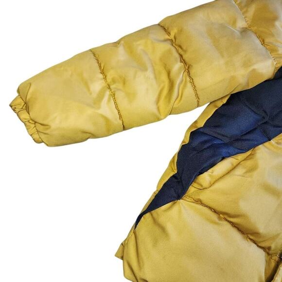 iXtreme Boys Coats, Mustard Gold & Charcoal Grey Winter Puffer Coat, Sz 7 - Picture 4 of 7